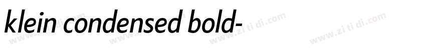 klein condensed bold字体转换